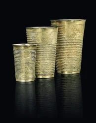 Three graduated beakers, probably Transylvania, mid 17th century