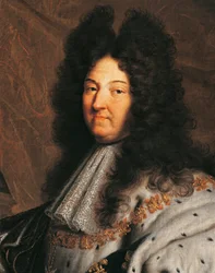 Portrait of Louis XIV of France, known as Louis the Great or the Sun King, painting by Hyancinthe Rigaud