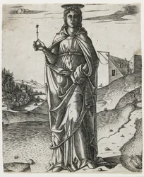 Saint Lucy, c.1510 (engraving)