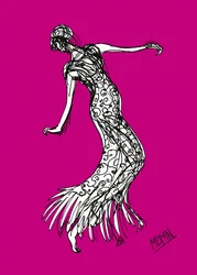 Graceful Magenta Dance