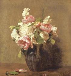 White and Pink Peonies, Narcissus