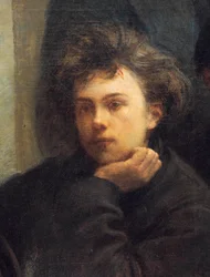 Portrait of Arthur Rimbaud, detail from the painting Corner Table