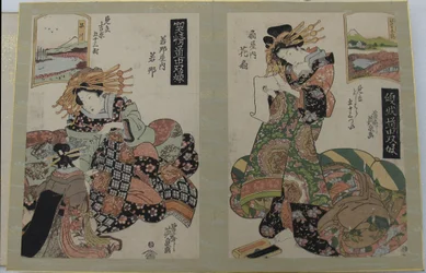 Woman and Her Maid, Woman with Scroll, Early-Mid 19th Century