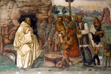 Life of St Benedict, Scene 7: Benedict Instructs the Peasants