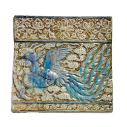 Tile with Phoenix, from Kashan, Iran, Ilkhanid Period, Early 14th Century