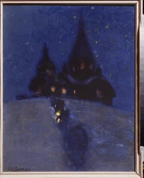 Church in Kuokkala on Christmas Night