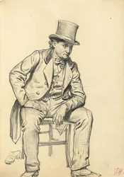 Seated Man, Arm Leaning on His Leg