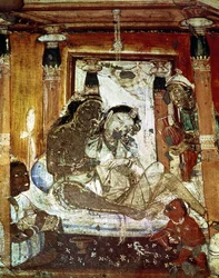 A Princely Couple in a Palace, from the interior of Cave 17