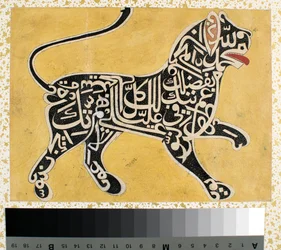 A Lion Made from Calligraphy, c.1800