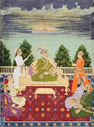 Bahadur Shah with his four sons and a grandson