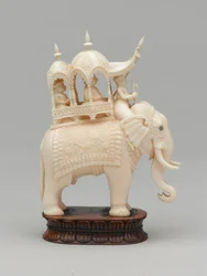 Black king, chess piece, India, circa 1820