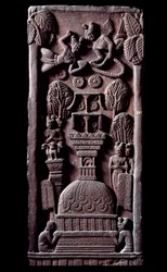Buddhism: Mahaparinirvana, final nirvana, which occurs upon the death of the body of Buddha (detail)