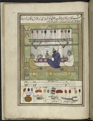 Carpet-Makers, 86 Drawings Bound into a Volume Depicting Trades and Occupations in Kashmir
