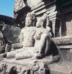 Carved figures of Shiva and Parvati, c.800 AD