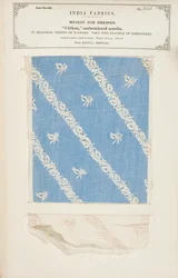 Chikan embroidered muslin sample from Dacca in Bengal, from The Collection of the Textile Manufacturers of India, by John Forbes Watson, published in 1866