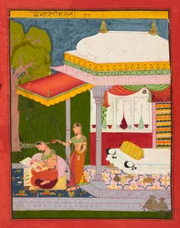 Dhanasri Ragini, Folio from a Ragamala