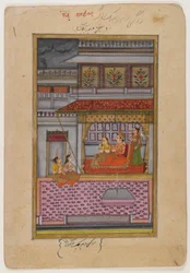 Dipaka Raga, page from a dispersed Ragamala series