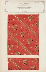 Embroidered muslin sample from Madras, from The Collection of the Textile Manufacturers of India, by John Forbes Watson, published in 1866
