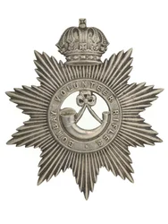 Helmet badge, Bombay Volunteer Rifles, 1877-1901