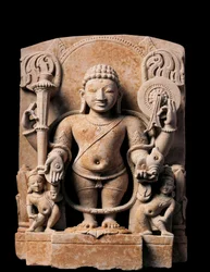 Indian Art: Divinity Vishnu. High relief. 10th century. From Meerut