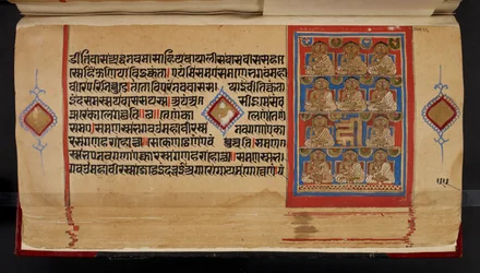 Kalpasutra Manuscript Folio Showing Ganadharas