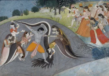Krishna Subduing Kaliya, the Snake Demon