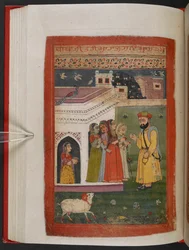 MS Panj B 40, f.79v, illustration from the Biography of Guru Nanak