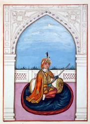 Maharajah Dulip Singh, from The Kingdom of the Punjab, Its Rulers and Chiefs, Volume I, a Volume of 27 Watercolour Studies by an Unidentified Indian Artist (c.1840)