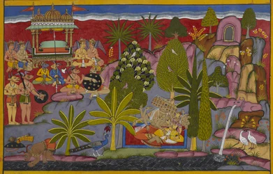 On Mount Kailasa, Ravana Assaults Rambha Despite Her Pleas