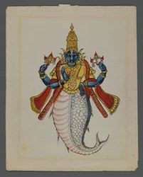 One of a set of nine images showing Indians in different professions