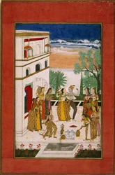 Radha and Krishna dancing, c.1760
