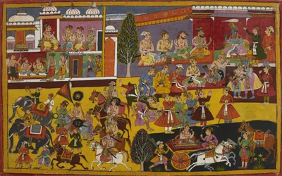 Rama Embraces Bharata, and His Subjects Ask to Accompany Him