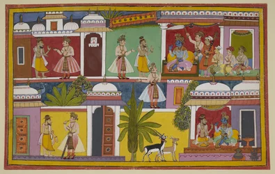 Rama learns from an ascetic that he can ascend to the gods, agreeing to a private conversation with him