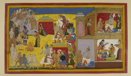 Rama Rejects Sita Upon Her Return; She Asks to Prove Her Chastity by Fire