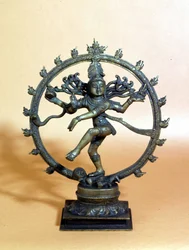 Shiva dancing in the circle of fire and crushing the spirit of evil. 18th century, Milan