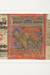 The Brahmani Devananda on her couch, from the Kalpasutra