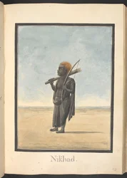 Viradha, a man-eating demon, encountered by Rama
