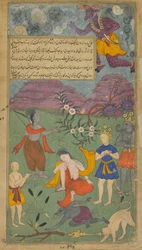 Laksmana is stricken by the magic arrows of Indrajita (Vol.2 fol.199)
