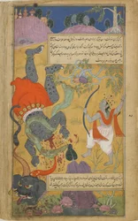 Rama beheads Kumbhakarna (Vol.2 fol.223)