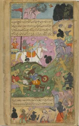 Vibhisana exhorts the monkeys to complete their victory over the raksasas by slaying Indrajita and his forces