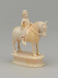 White Knight, Chess Piece, India, 1820