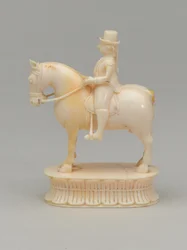 White Knight, Chess Piece, India, 1820 circa