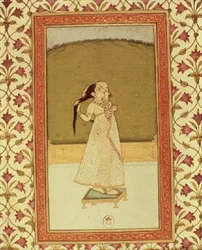 Woman Brushing her Hair