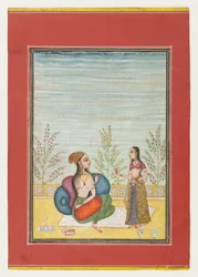Woman and attendant, c.1700-10