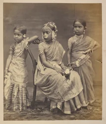 Group of Children from Madras, Showing Mode of Wearing Jewellery, c.1870