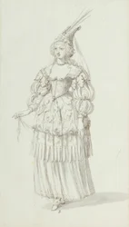 Chloris: alternative sketch for Henrietta Maria, c.1631