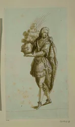 Page bearing a helmet