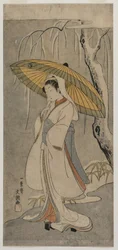 Segawa Kikunojo II as the Heron Maiden from the Series Ichimura Theater, 1770