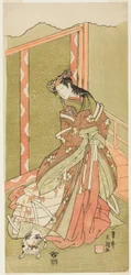 The Actor Nakamura Noshio I as the Third Princess (Nyosan no Miya) in the Play Fuki Kaete Tsuki mo Yoshiwara (Rethatched Roof: The Moon also Shines Over the Yoshiwara Pleasure District), Performed at the Morita Theater from the First Day of the Eleventh Mo