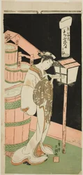 The Courtesan Chibune of the Ebiya House, from the series Folded Love-letters